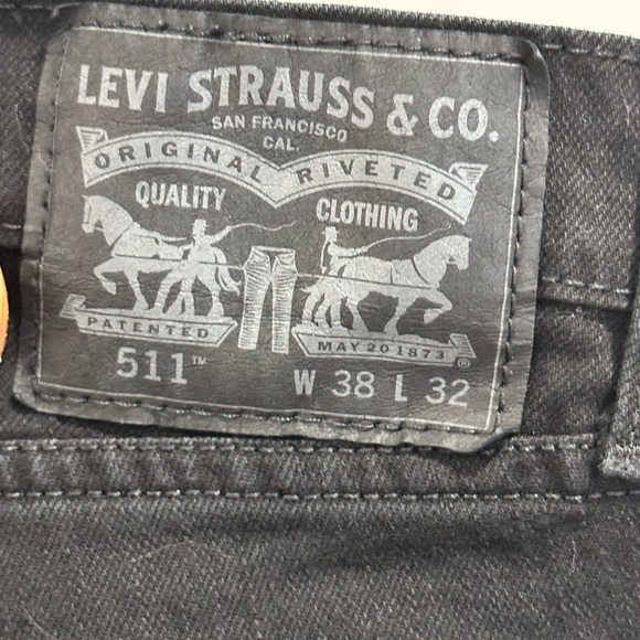 Levi’s 511 Slim Fit Men’s Native Cali Black Jeans - Picture 6 of 8